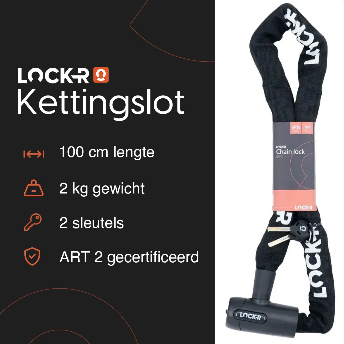 LOCK-R - Kettingslot - ART 2 Beveiligd - 100cm