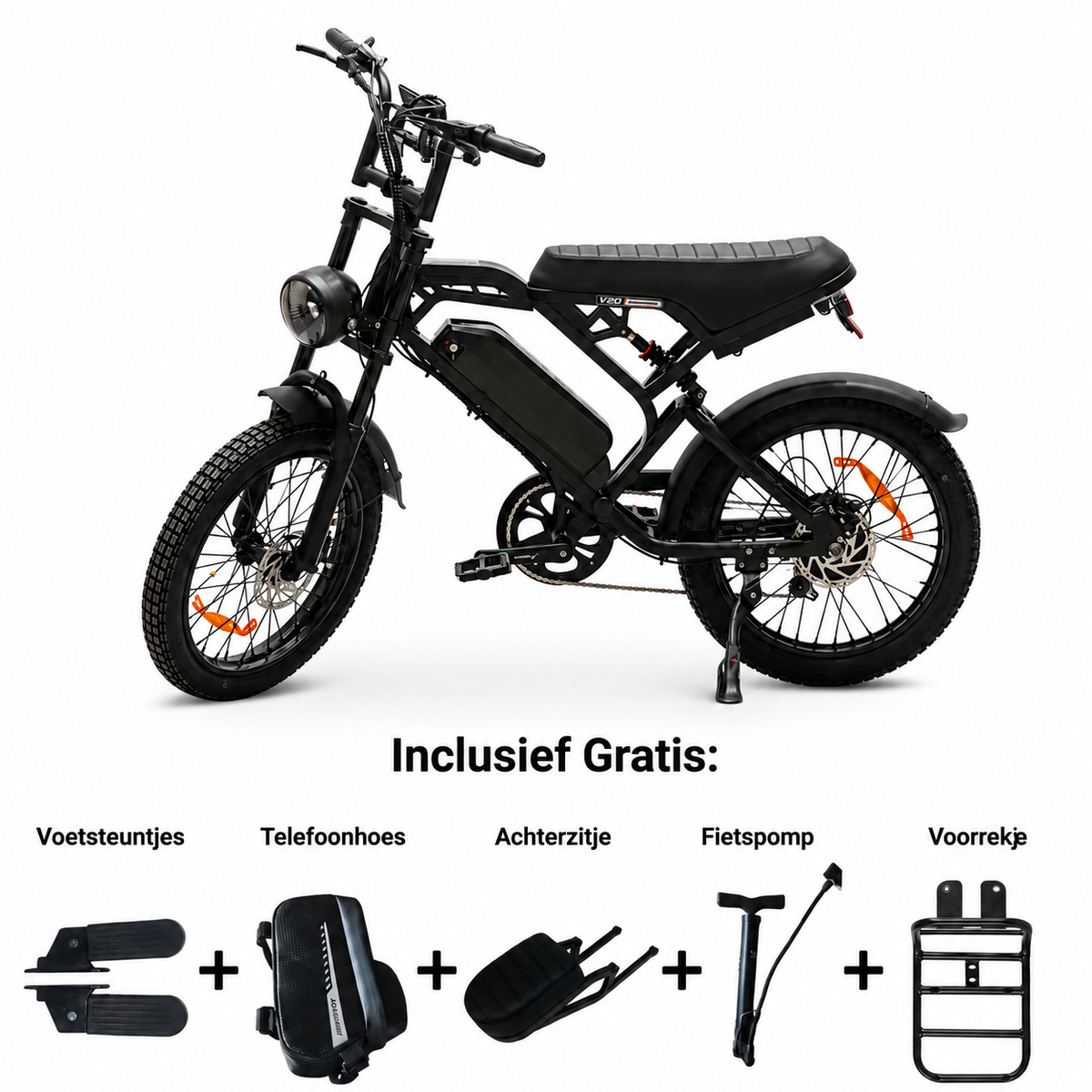 V20 Pro Skinny - Zwart - Combideal