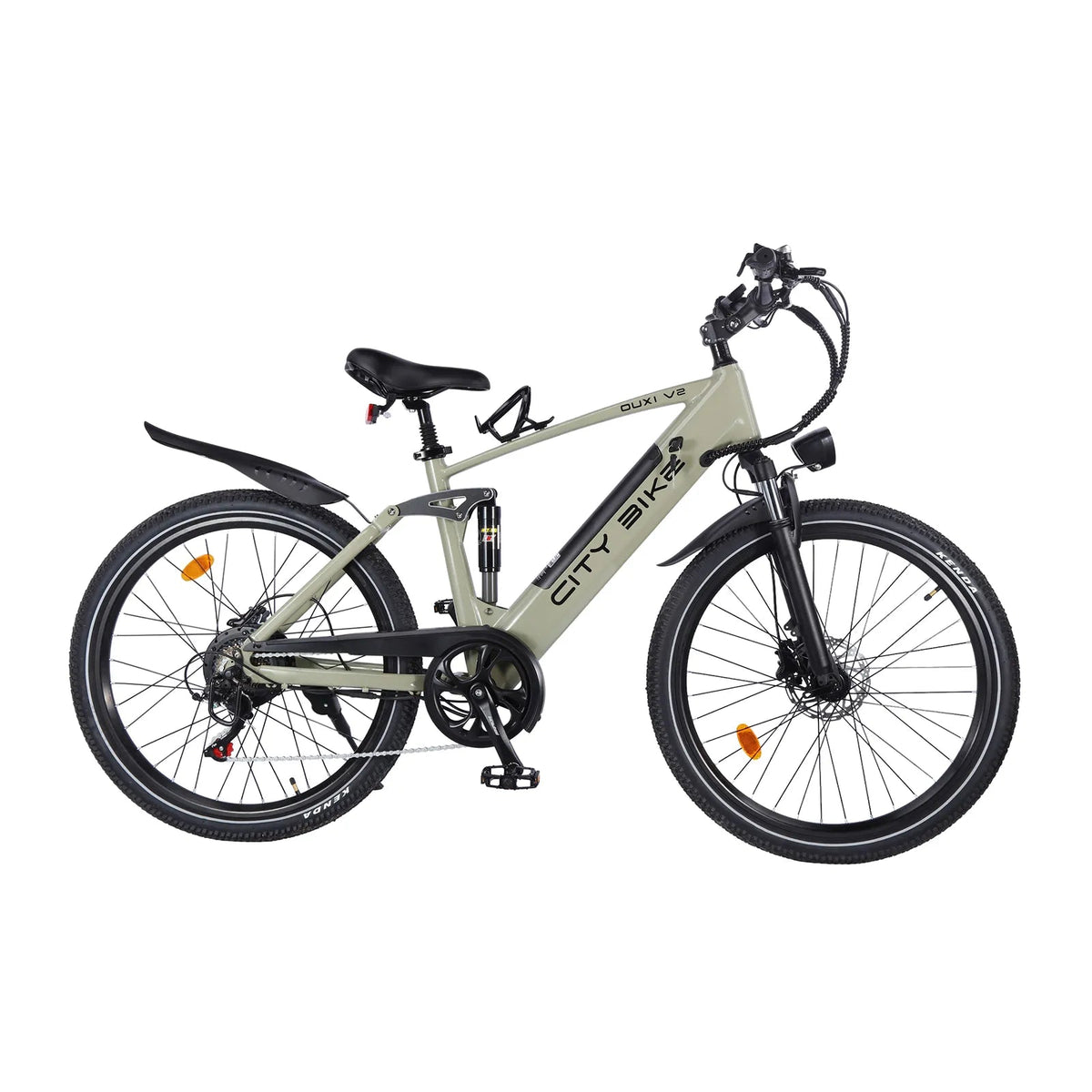 OUXI V2 City Bike elektrische stadsfiets groen